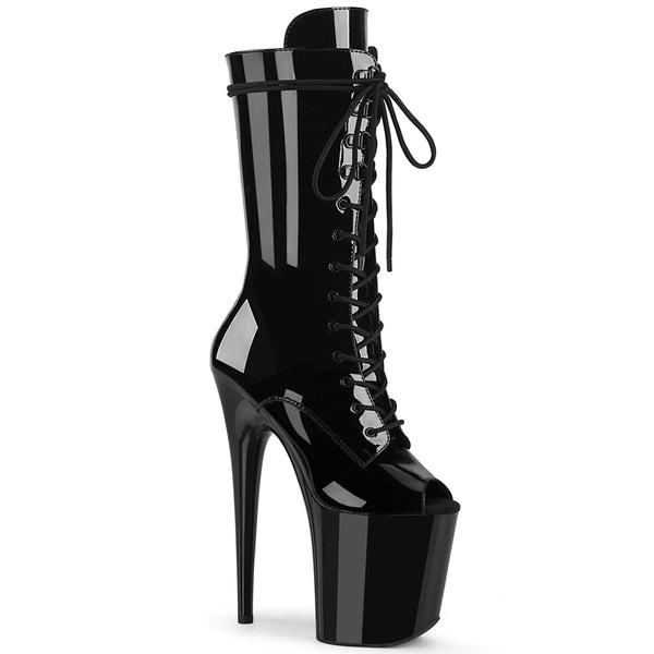 Pleaser Flamingo 1051 Lace-Up Boot - Black
