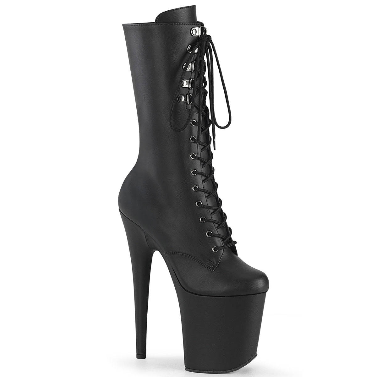 Pleaser Flamingo 1054 Lace-Up Boot - Black