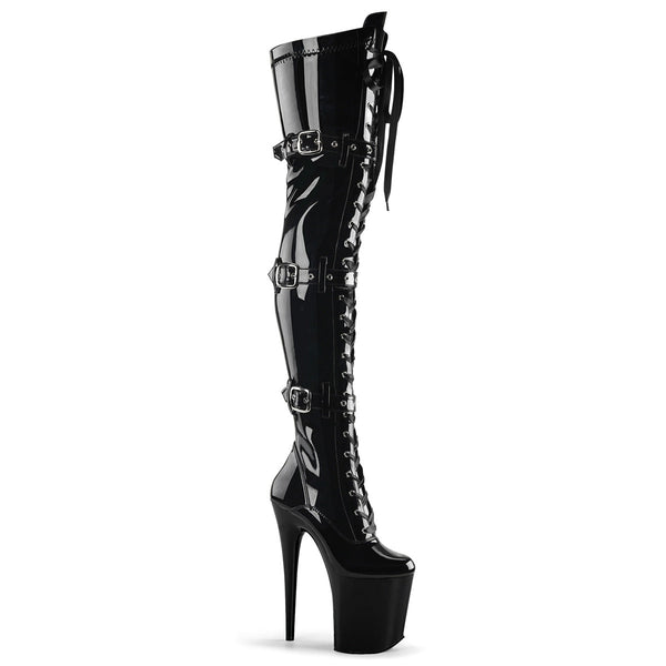 Pleaser Flamingo 3028 Buckle Boot - Black
