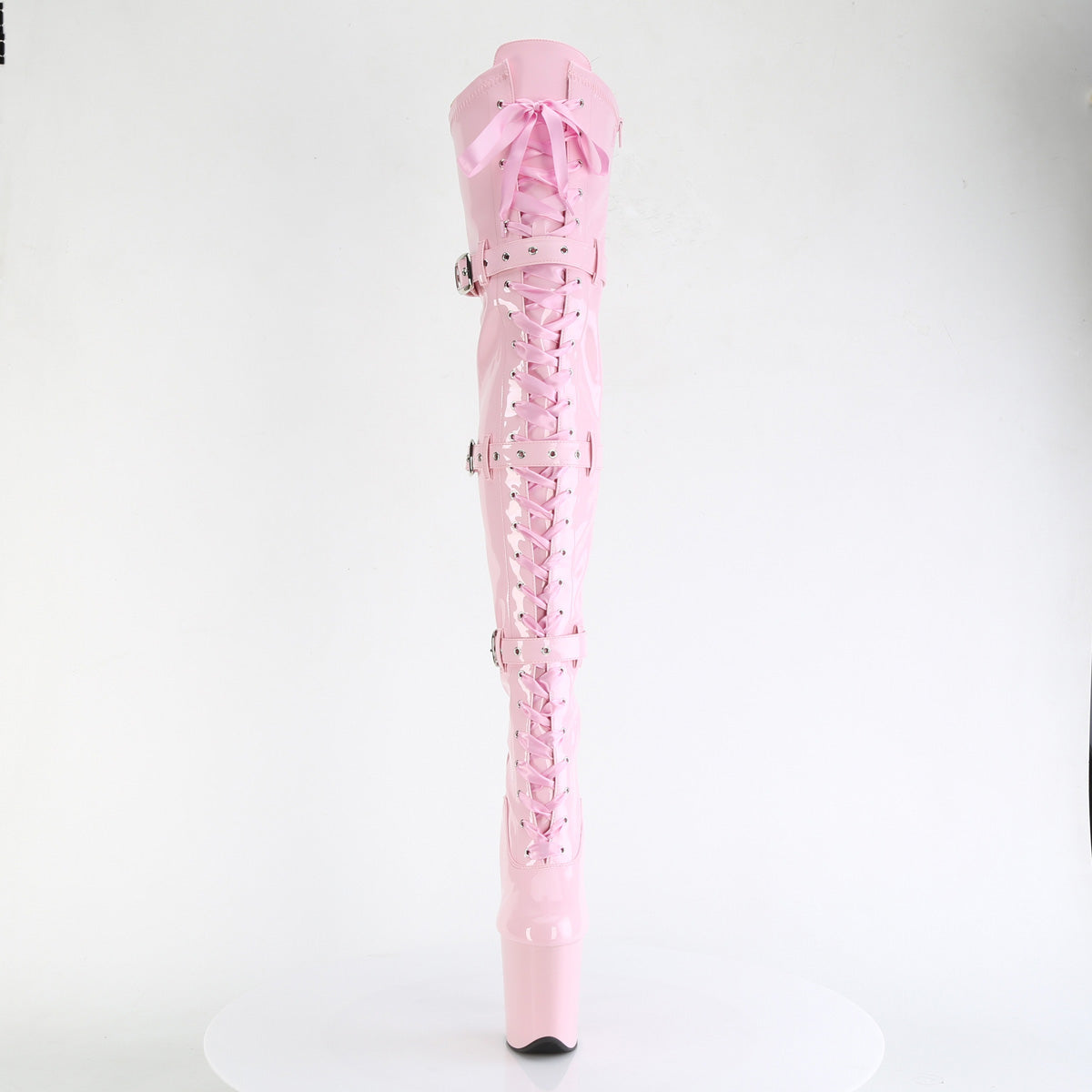 Pleaser Flamingo 3028 Lace-Up Thigh High Boot - Baby Pink - Bild 2