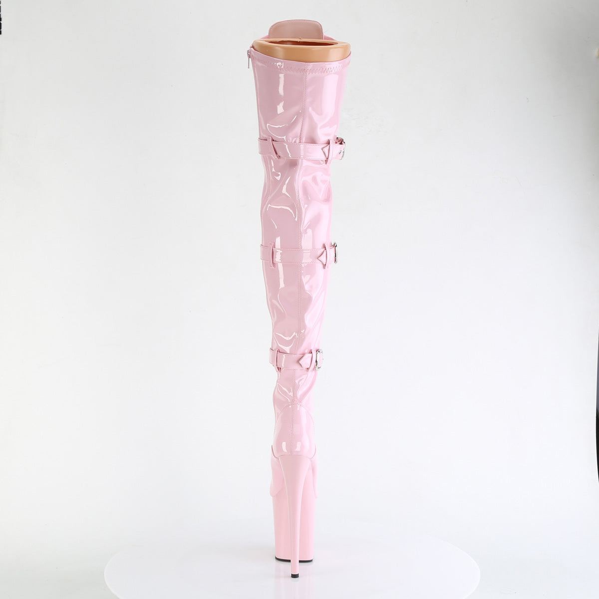 Pleaser Flamingo 3028 Lace-Up Thigh High Boot - Baby Pink - Bild 4