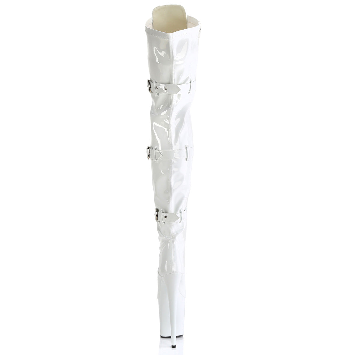 Pleaser Flamingo 3028 Lace-Up Thigh High Boot - White - Bild 4