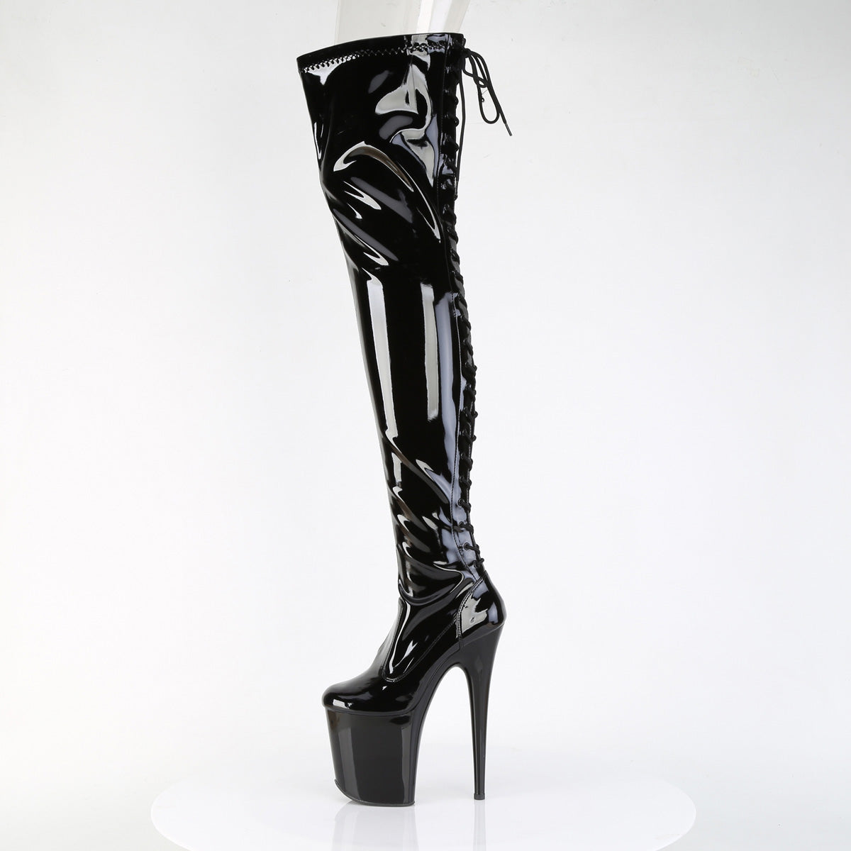 Pleaser Flamingo 3850 Lace-Up Boot - Black - Bild 3