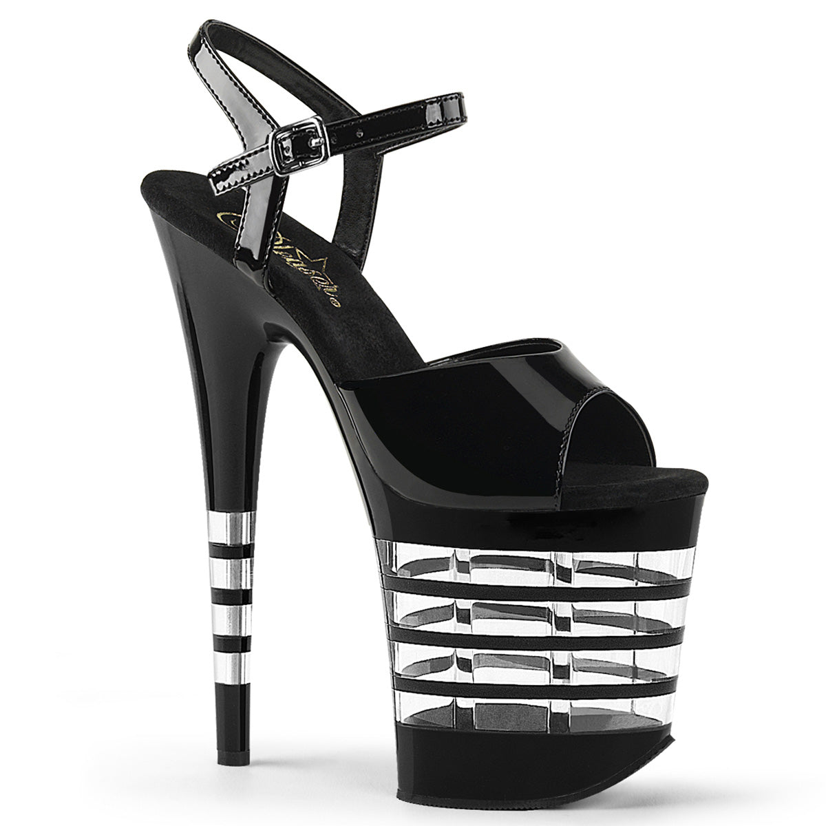 Pleaser Flamingo 809LN Strap Sandal - Black