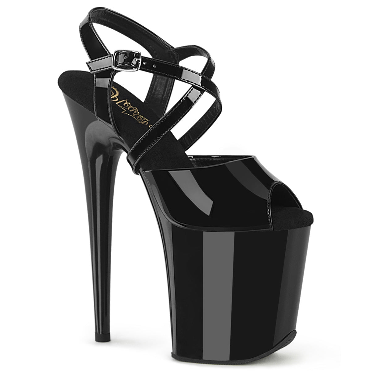 Pleaser Flamingo 824 Strap Sandal - Black