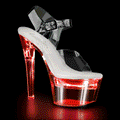 Pleaser Flashdance 708 Platform Sandal - Clear