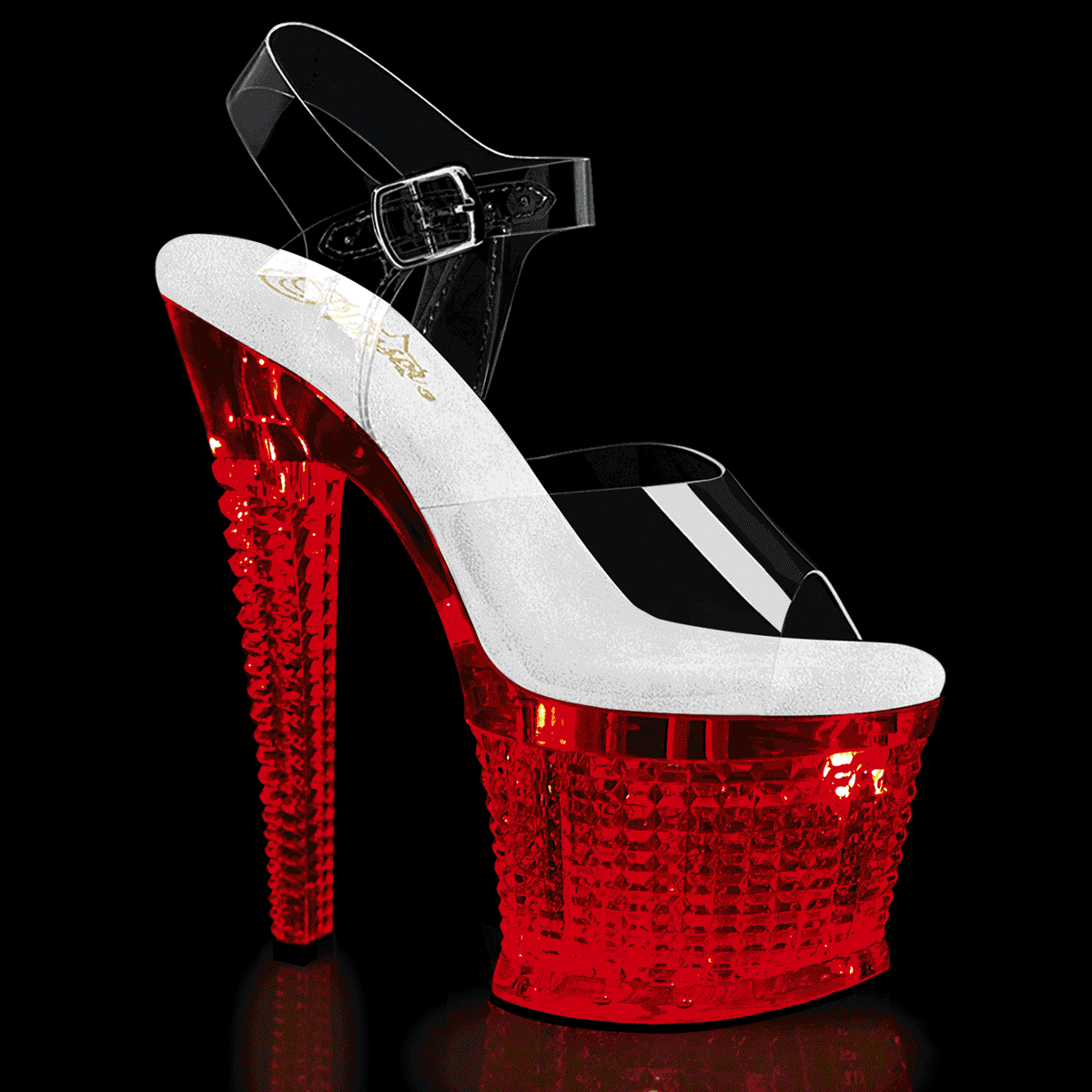 Pleaser Flashdance 708SPEC Strap Sandal - Clear