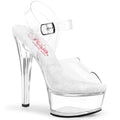 Pleaser Gleam 608 Strap Sandal - Clear