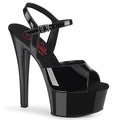 Pleaser Gleam 609 Strap Sandal - Black