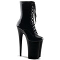 Pleaser Infinity 1020 Lace-Up Ankle Boot - Black