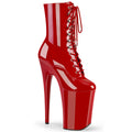 Pleaser Infinity 1020 Lace-Up Ankle Boot - Red