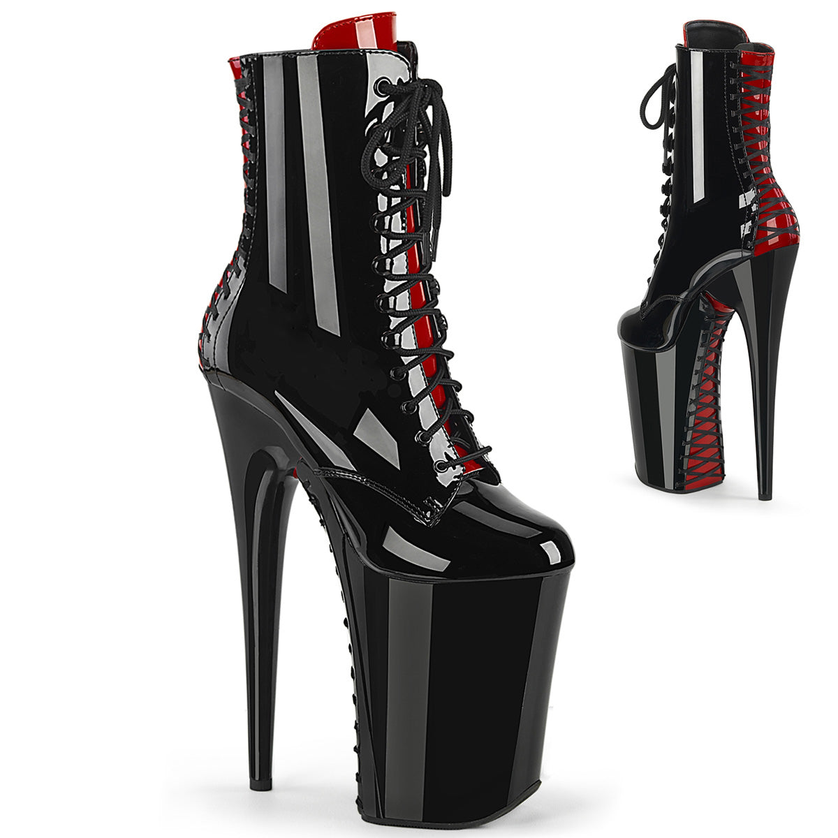Pleaser Infinity 1020FH Lace-Up Ankle Boot