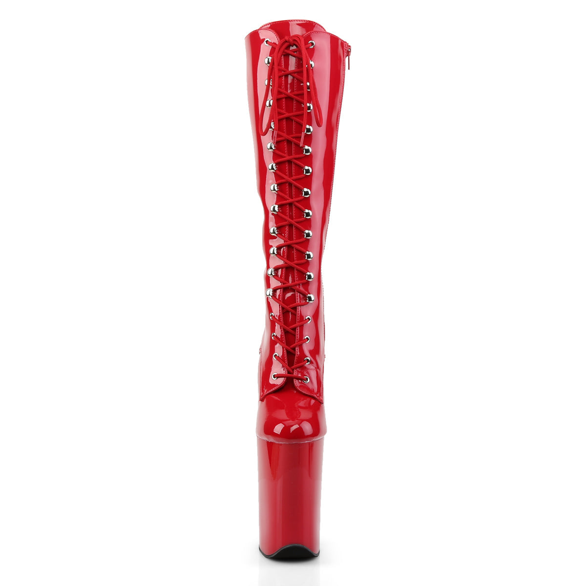 Pleaser Infinity 2020 Lace-Up Knee High Boot - Red - Bild 2