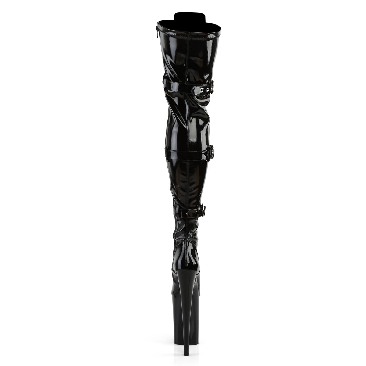Pleaser Infinity 3028 Lace-Up Thigh High Boot - Black - Bild 4