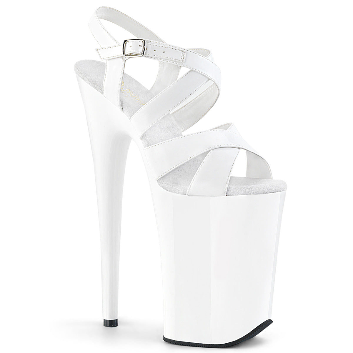Pleaser Infinity 997 Strap Sandal - White