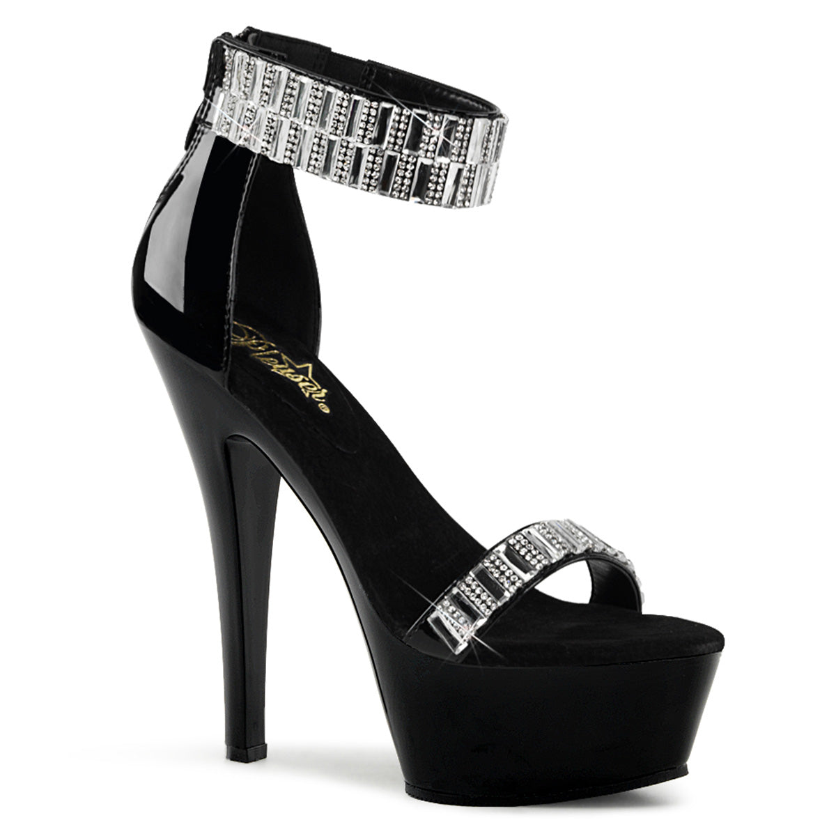 Pleaser Kiss 269RS Sandal - Black