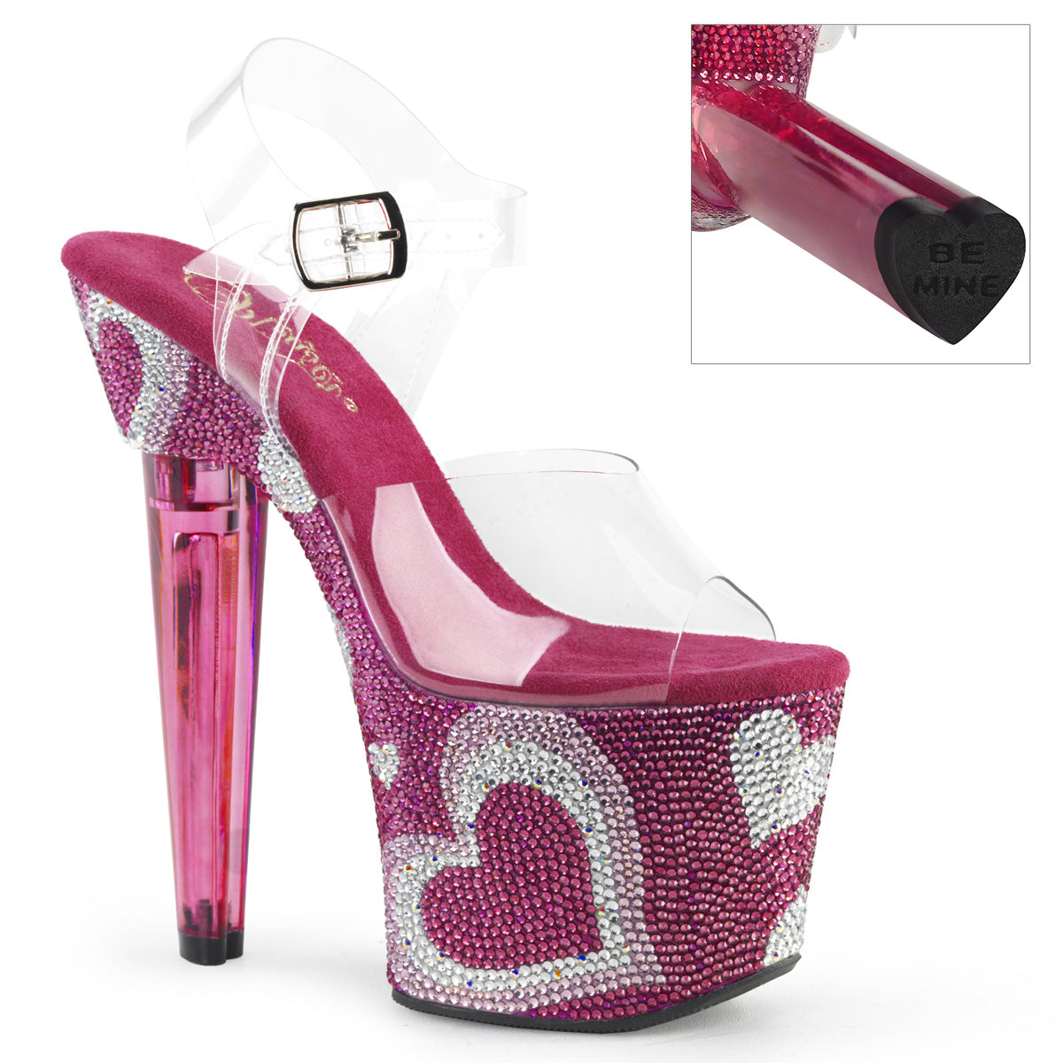 Pleaser Lovesick 708HEART Strap Sandal