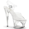 Pleaser Moon 708 Strap Sandal - Clear