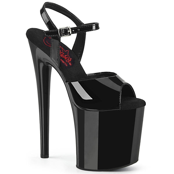 Pleaser Naughty 809 Strap Sandal - Black