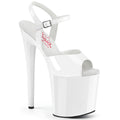 Pleaser Naughty 809 Strap Sandal - White