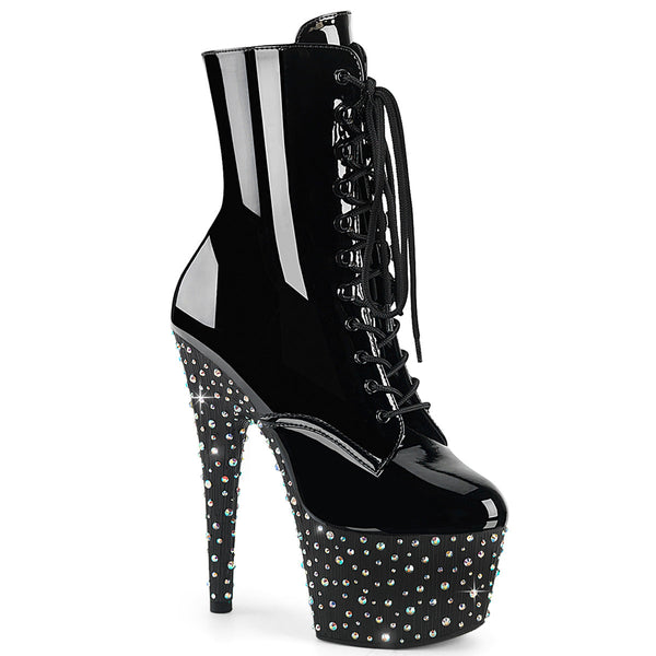 Pleaser Stardance 1020 Lace-Up Ankle Boot - Black