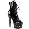 Pleaser Stardance 1021 Lace-Up Ankle Boot - Black