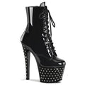 Pleaser Stardust 1020-7 Lace-Up Ankle Boot - Black