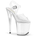 Pleaser Treasure 808FLA Strap Sandal - Clear