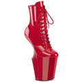Pleaser Worship 1020 Lace-Up Ankle Boot - Red