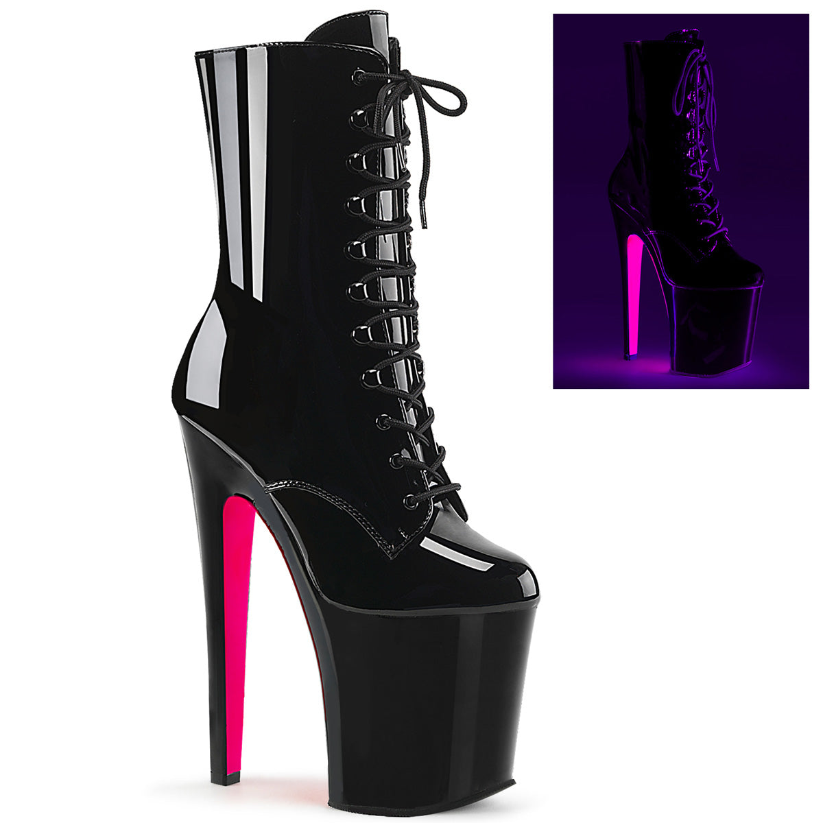 Pleaser Xtreme 1020TT Lace-Up Ankle Boot